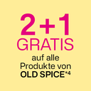 2+1 gratis auf alle Produkte von Old Spice